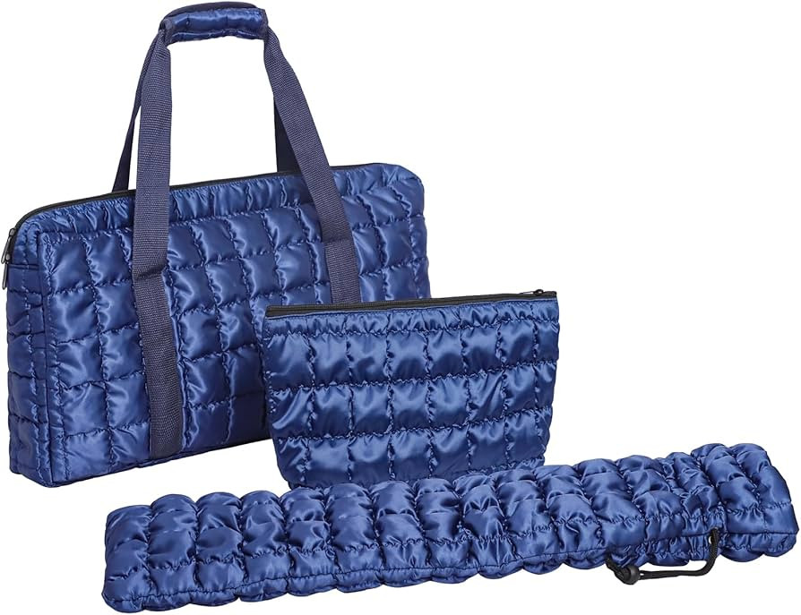 3-Piece Mahjong Bag Set, Dark Blue Thickened Portable Storage for American Mah-jongg Tiles & Rack... | Amazon (US)