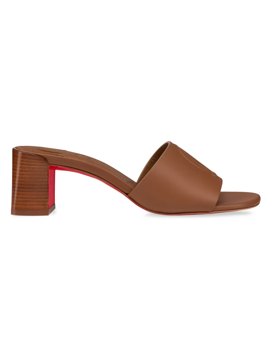 So CL 55MM Leather Mule Sandals | Saks Fifth Avenue