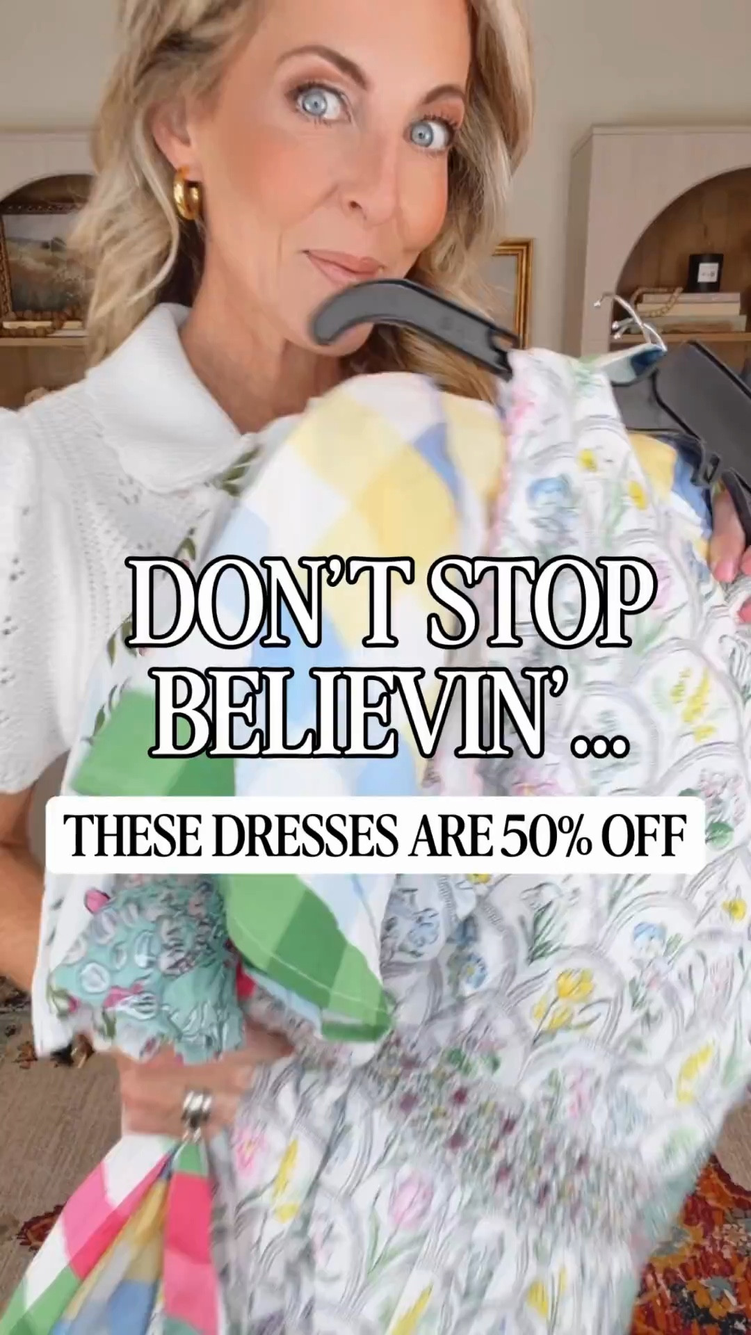 Don’t stop believin’… because I did not see this sale coming 🤯 Belk is 50% off right now and these dresses are GOOD… like truly so many pieces under $50 and perfect for everything you’ve got coming up this spring! Comment DRESS and I’ll send you all the links!  @Belk 
