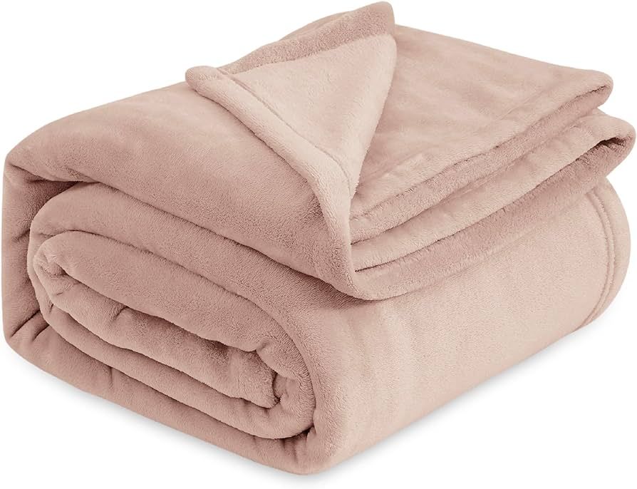 Bedsure Fleece Blankets King Size Dusty Pink - Bed Blanket Soft Lightweight Plush Cozy Fuzzy Luxu... | Amazon (US)