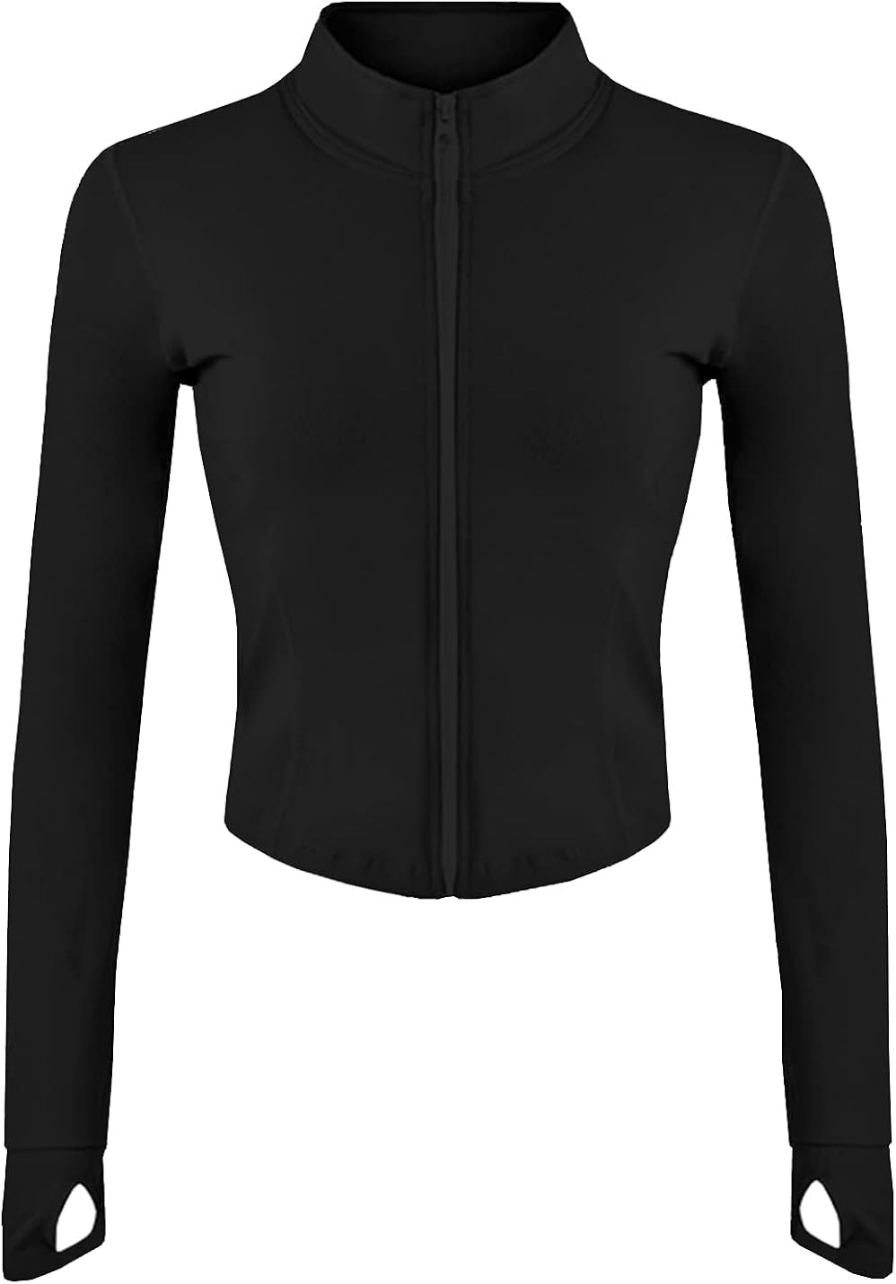 Gacaky Women's Lightweight Athletic Full Zip Seamless Workout Track Jacket with Thumb Holes | Amazon (US)
