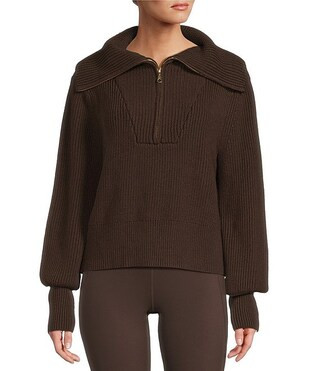 Antonio Melani Wool Blend Half Zip Shawl Collar Long Sleeve Sweater | Dillard's | Dillard's