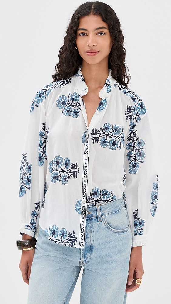 Poet Aqua Bloom Shirt | Shopbop