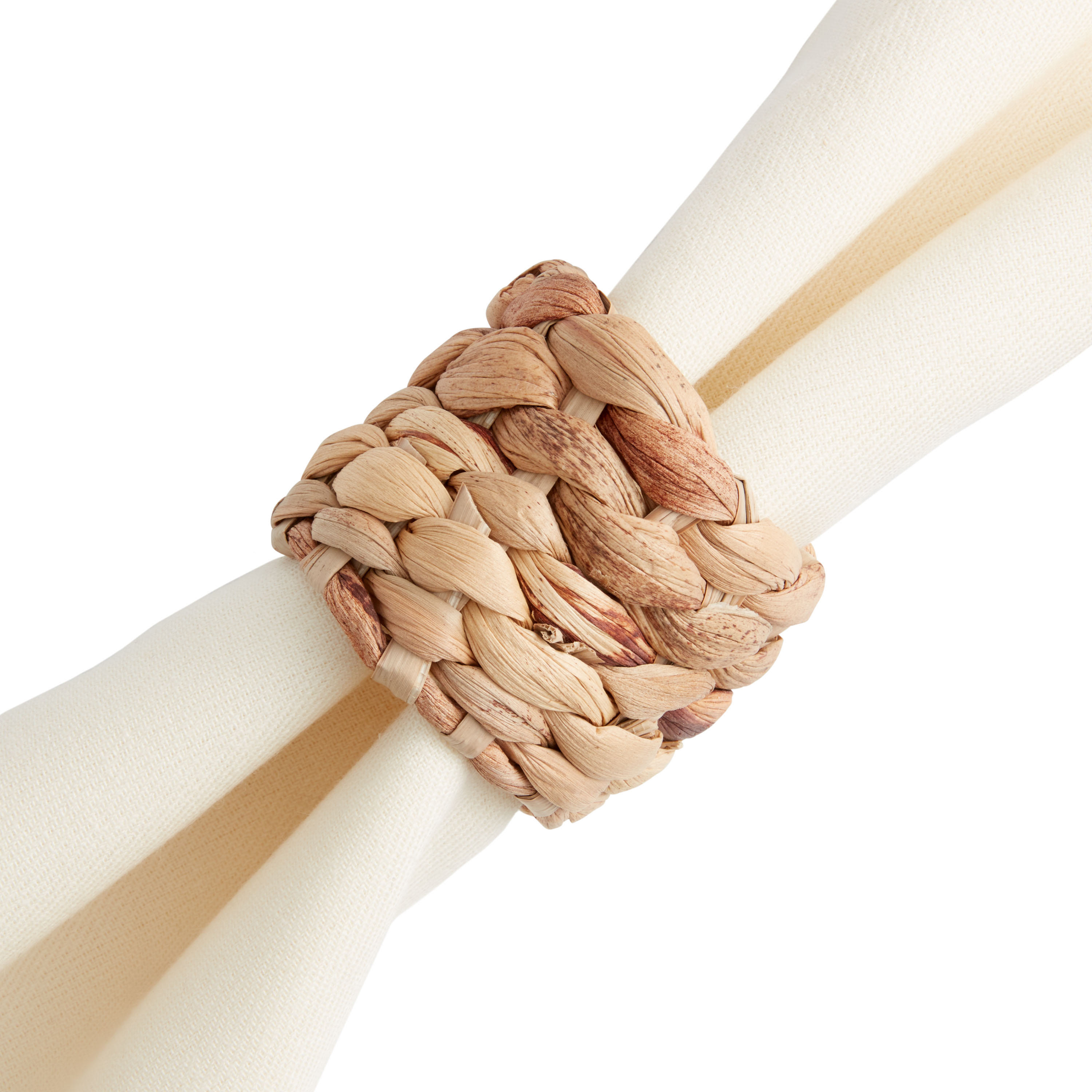 Natural Water Hyacinth Braided Napkin Rings 2 Pack | World Market