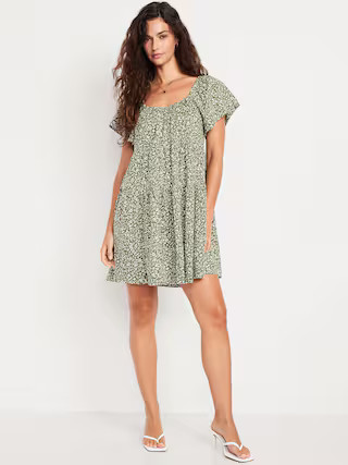 Mini Floral Swing Dress | Old Navy (US)