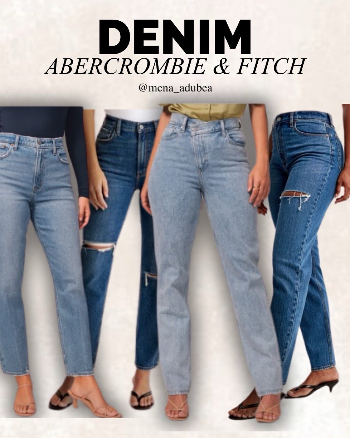 The denim variety is endlessssss at A&F. Shop their site today through 2/3 via LTK for 20%+ off SITEWIDE 🤌🏾