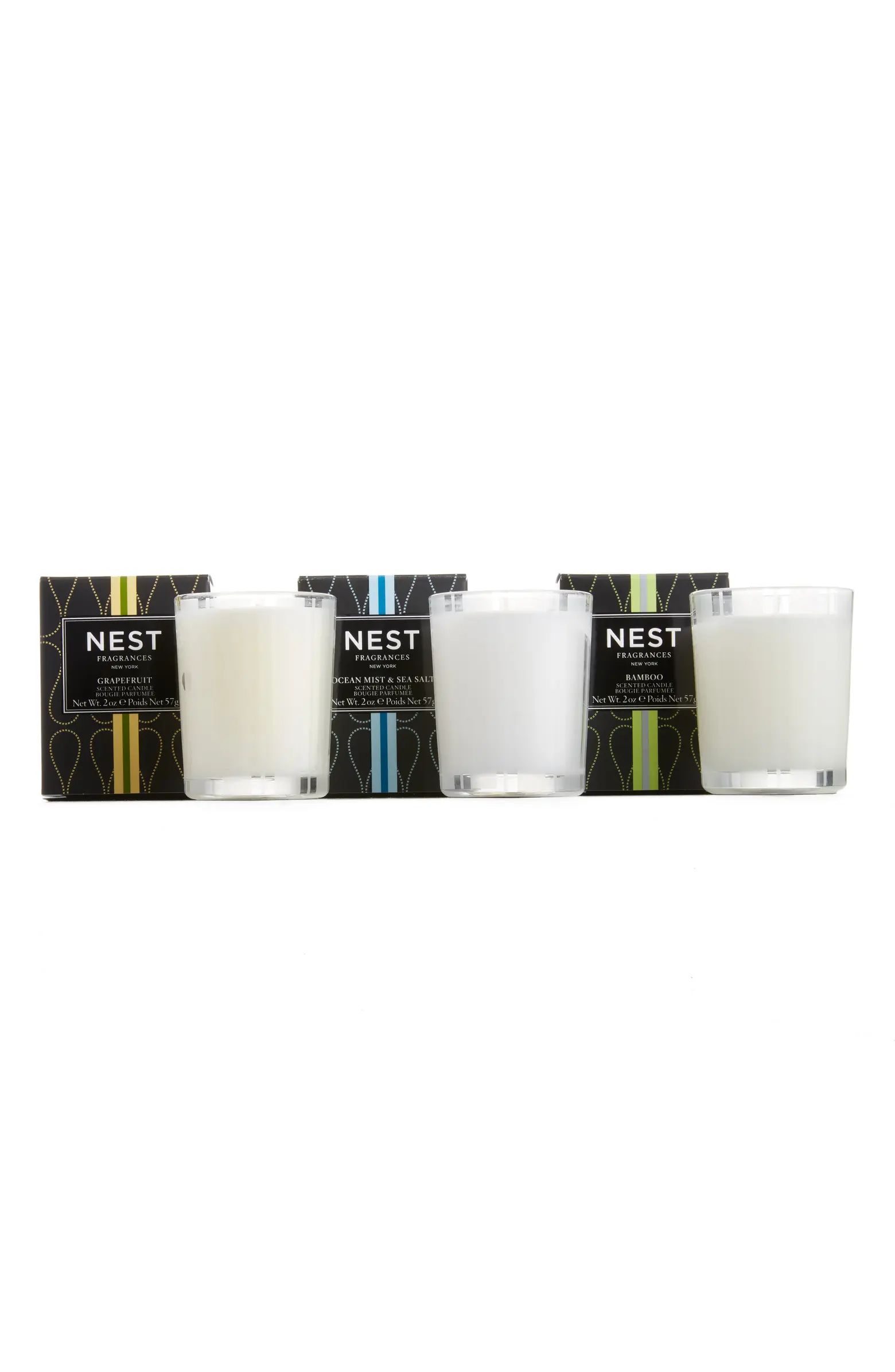 Grapefruit, Ocean Mist & Sea Salt and Bamboo Votive Candle Trio | Nordstrom