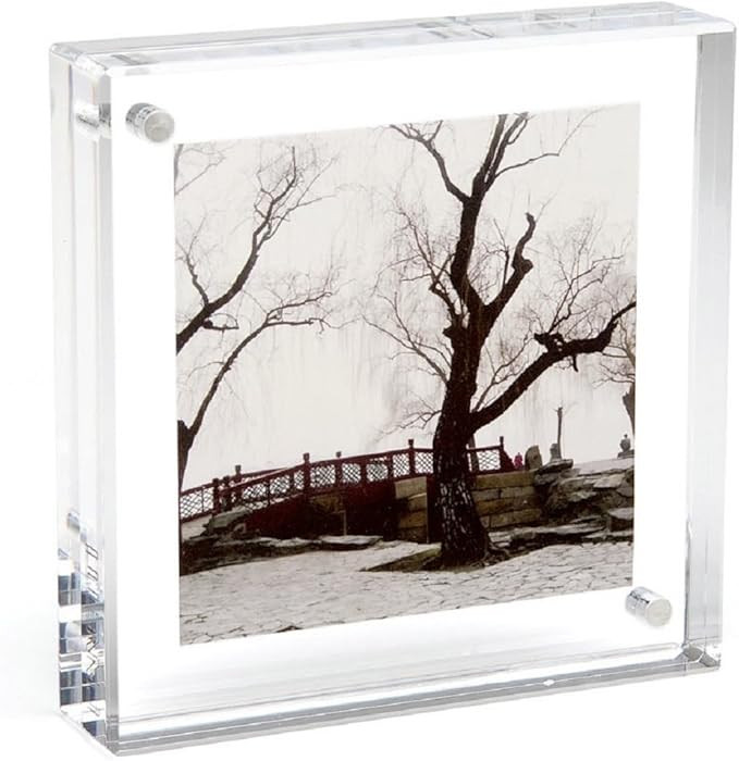 ORIGINAL MAGNET FRAME by CANETTI Square 8x8 Double Sided Magnetic Picture Frame, Floating Photo F... | Amazon (US)