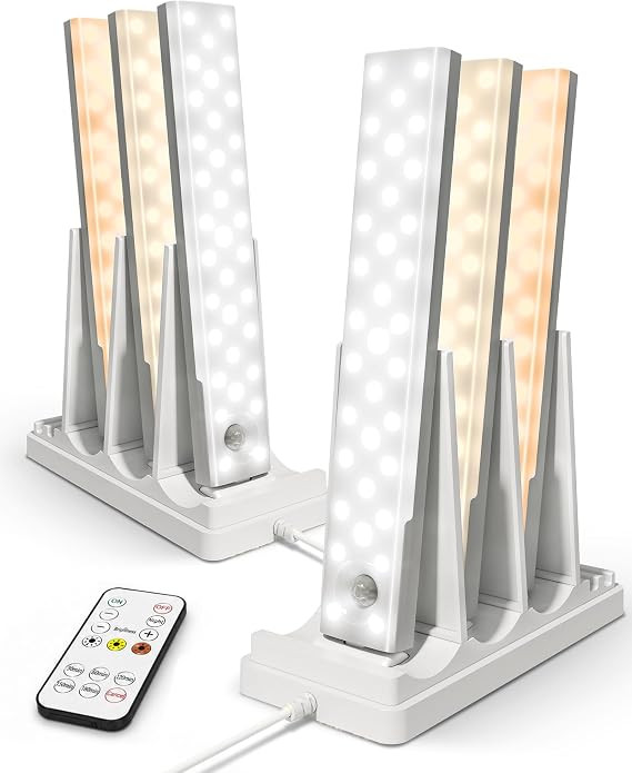 EZVALO 6-Pack Under Cabinet Lighting with 2 Charging Stations, 9 Inch Rechargeable Wireless Motio... | Amazon (US)