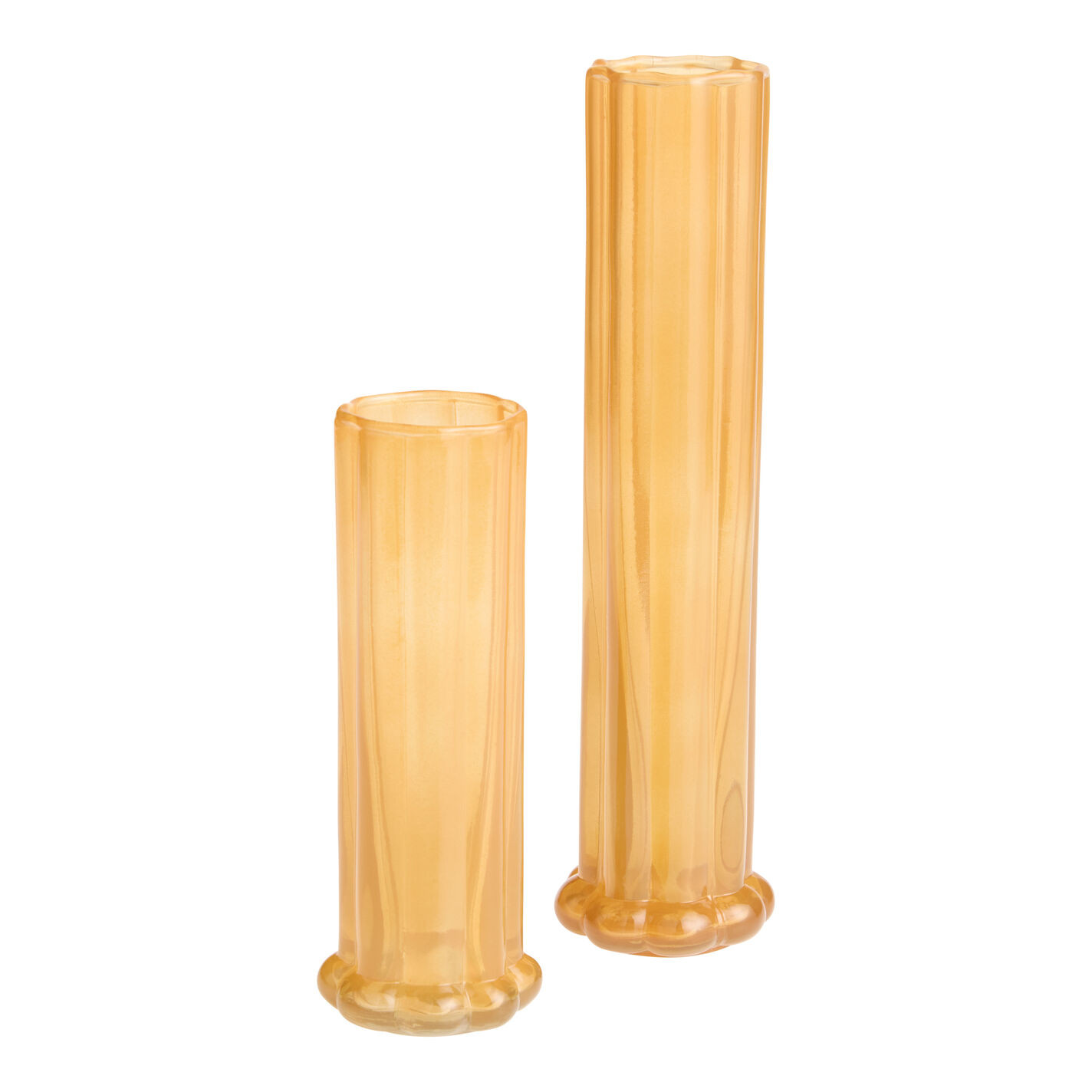Glass Fluted Narrow Vase | World Market