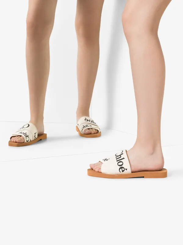 Woody logo strap slides | Farfetch (US)
