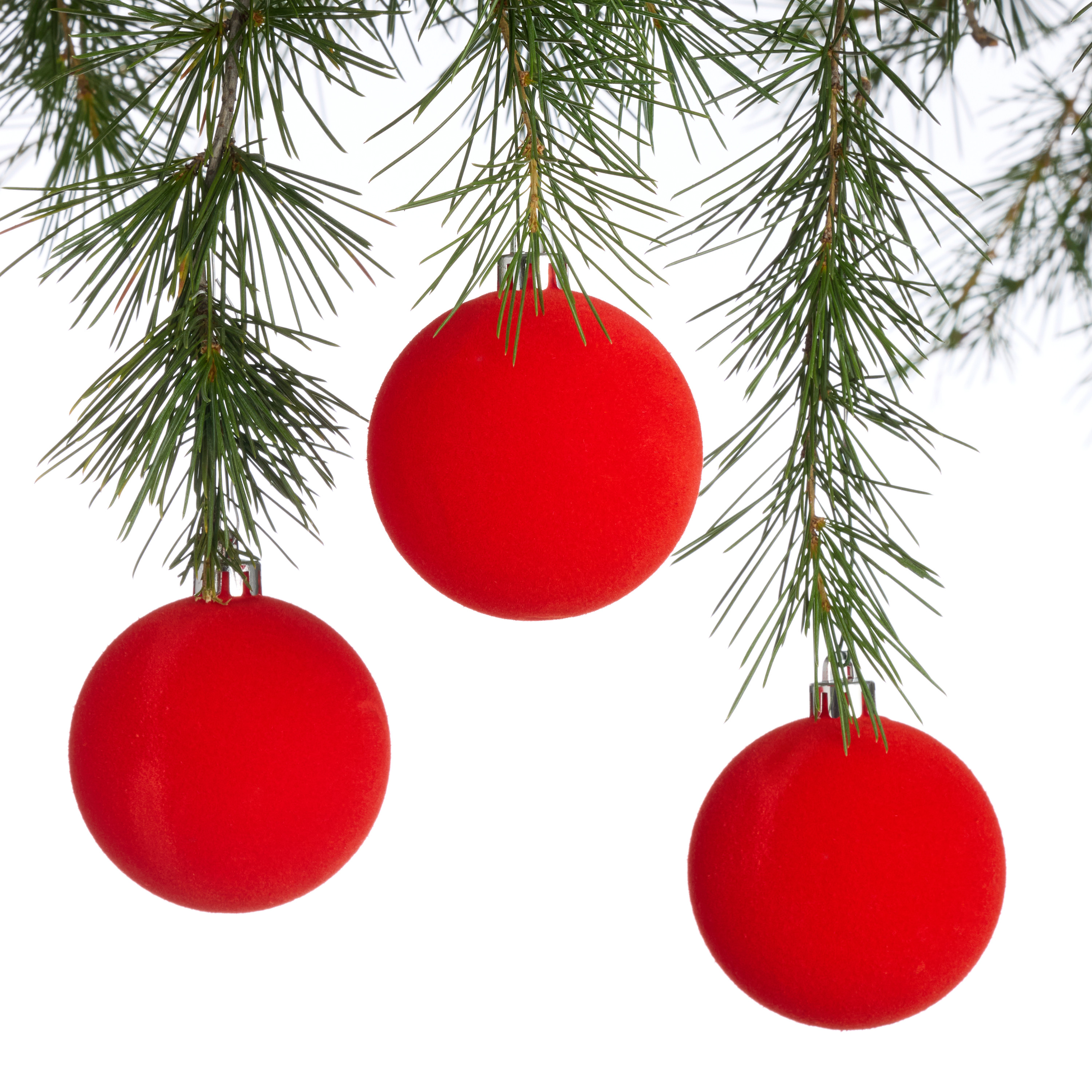 Flocked Shatterproof Ball Ornaments 9 Pack | World Market