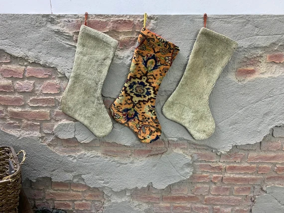 Kilim Christmas Stocking 3 Piece Boho Christmas Stocking | Etsy | Etsy (US)