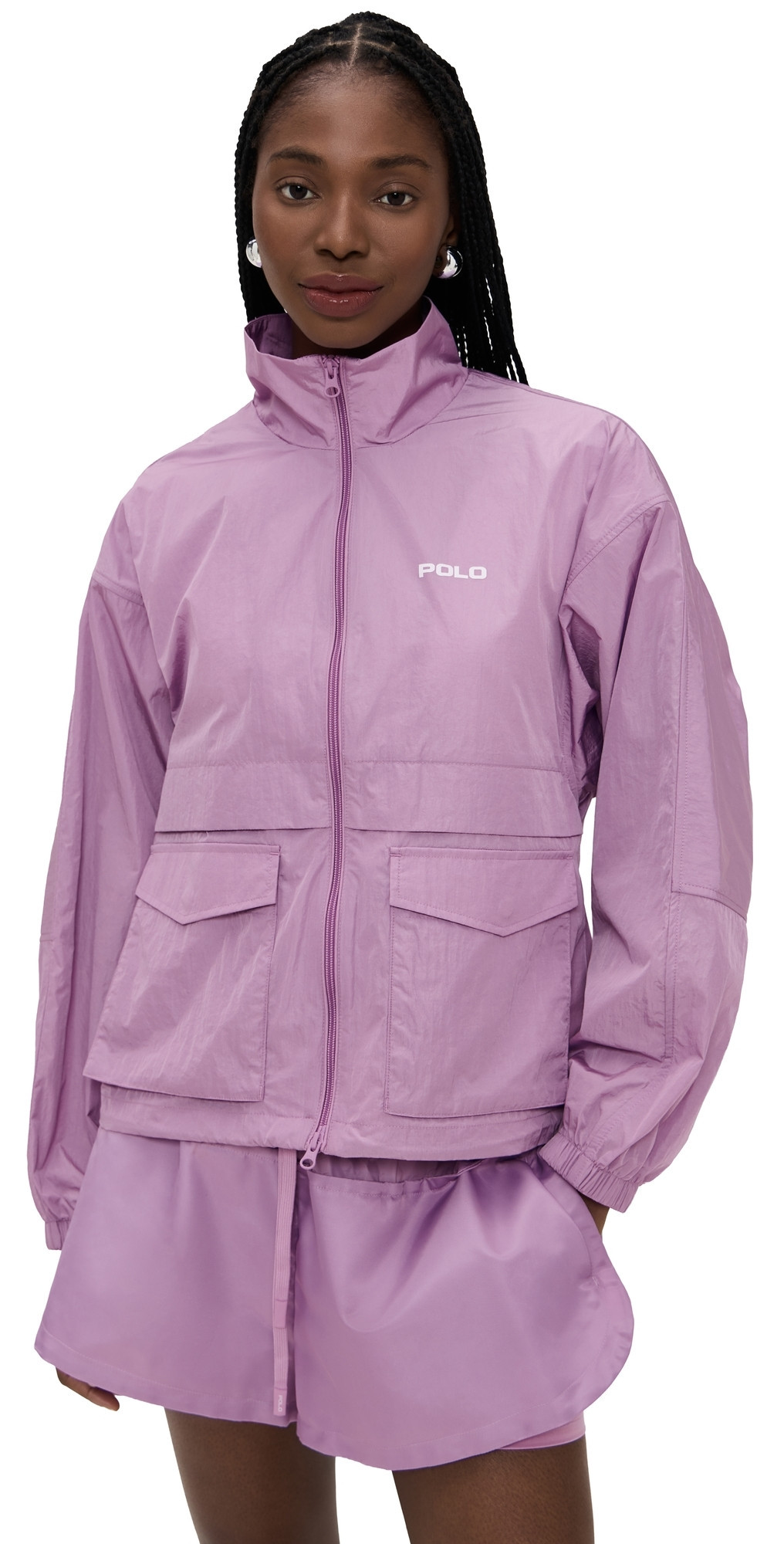 Polo Ralph Lauren Nylon Windbreaker Jacket Light Mauve L | Shopbop