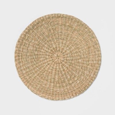 15" Round Woven Seagrass Charger Natural - Threshold™ | Target