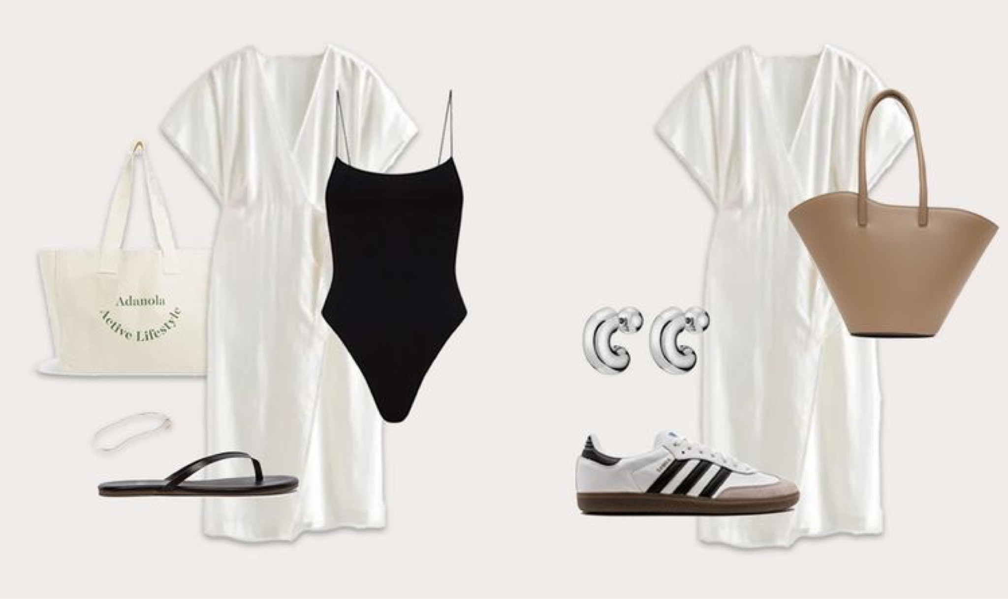 Minimalist white dress outfit ideas for July and August. From my capsule wardrobe essentials series.

#LTKSeasonal #LTKitbag #LTKstyletip