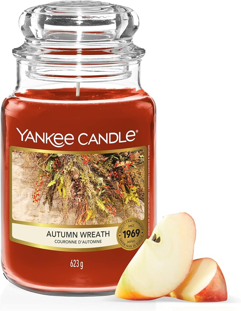 Yankee Candle Scented Candle in Glass (Large) | Autumn Wreath | Candle with Long Burning Time up ... | Amazon (DE)