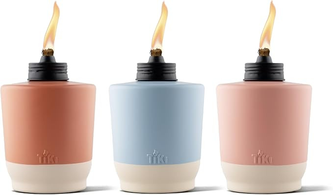 TIKI Sunset Sands Outdoor Table Torch, Decorative Outdoor TIKI Torches for Patio and Backyard, Or... | Amazon (US)
