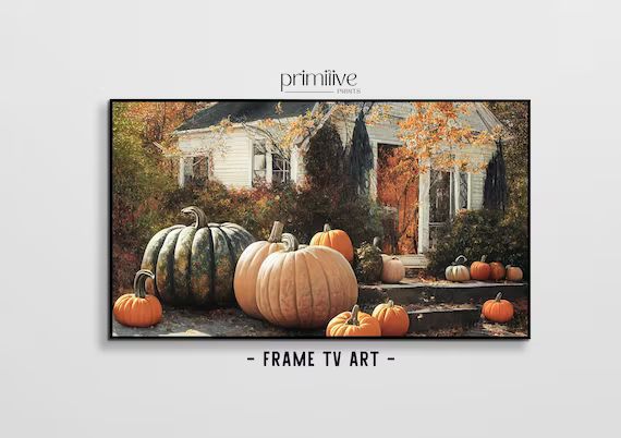 Pumpkin Samsung Frame TV Art Autumn Farm Art Fall Farmhouse - Etsy | Etsy (US)