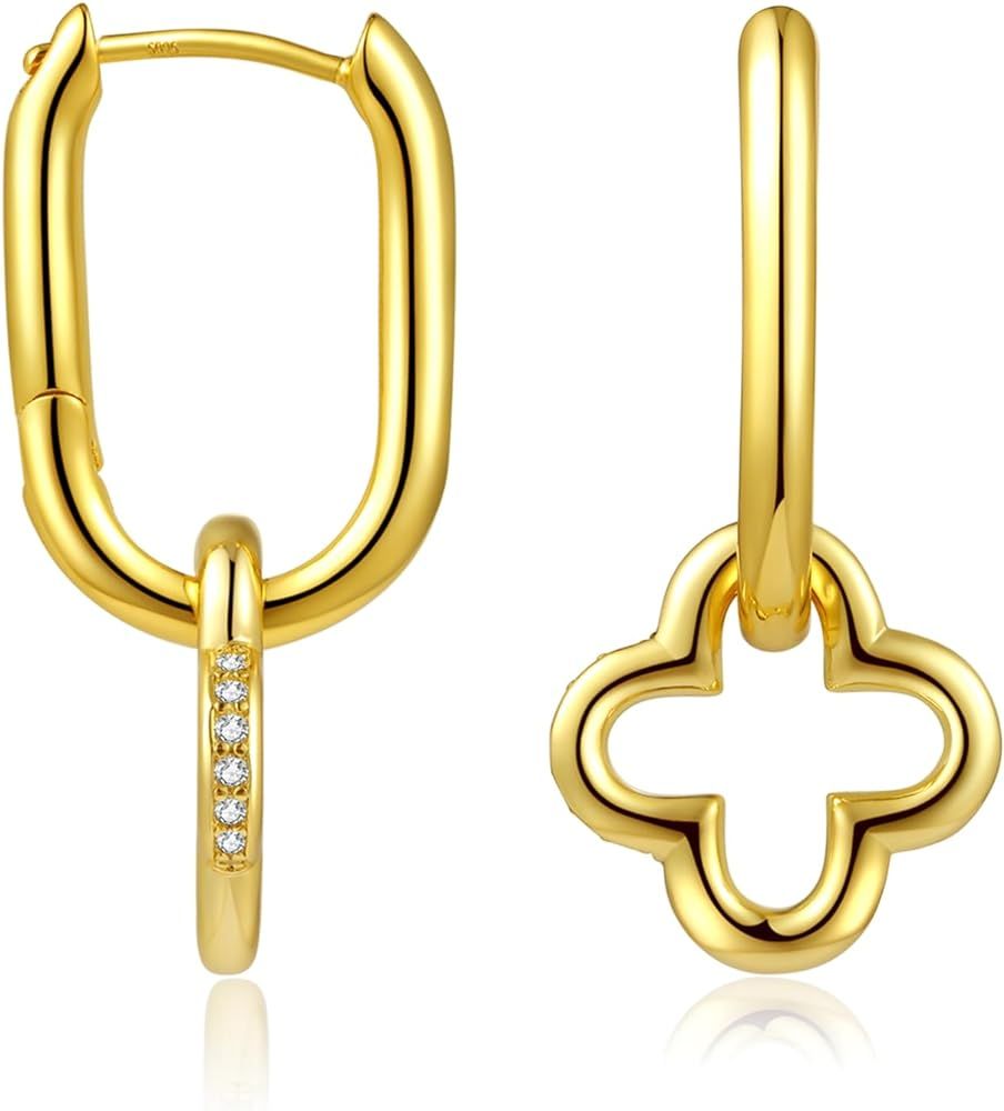 ToHeart Gold Dangle Earrings for Women Small Gold Hoop Earrings | Amazon (US)