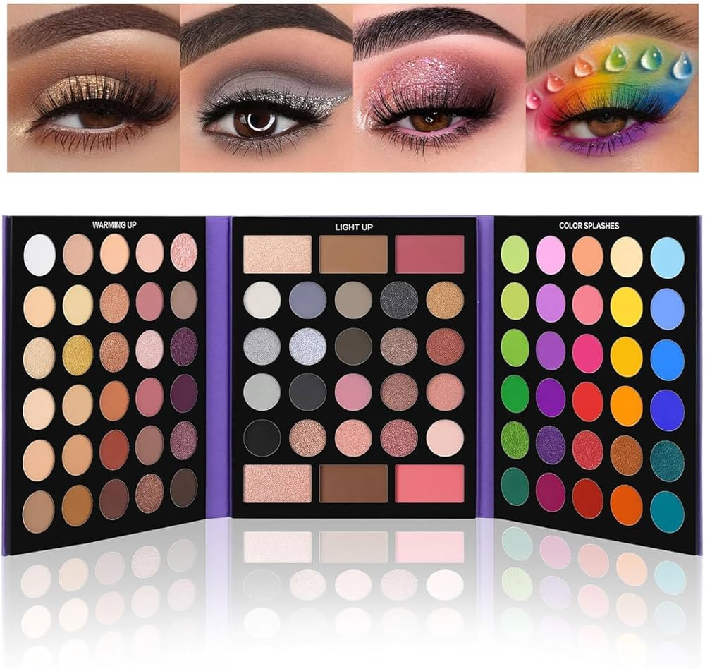 UCANBE Pretty All Set Eyeshadow Palette Pro 86 Colors Makeup Kit Matte Shimmer Eye Shadow Highlig... | Amazon (US)