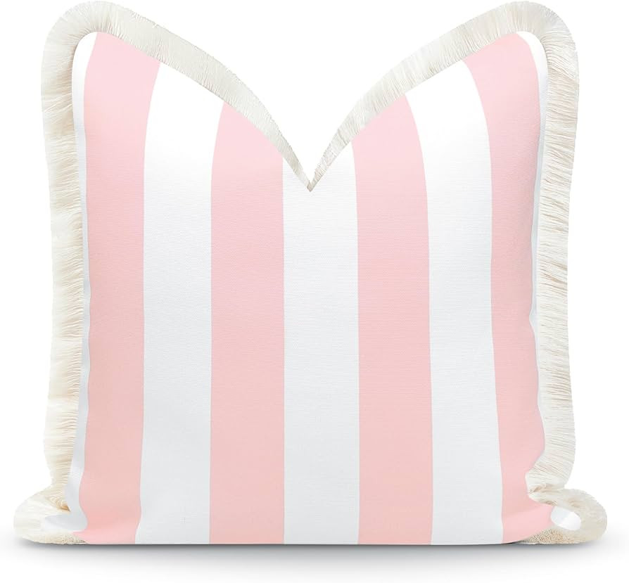 Hofdeco Premium Coastal Patio Indoor Outdoor Pillow Cover Only, 20"x20" Water Repellent for Backy... | Amazon (US)