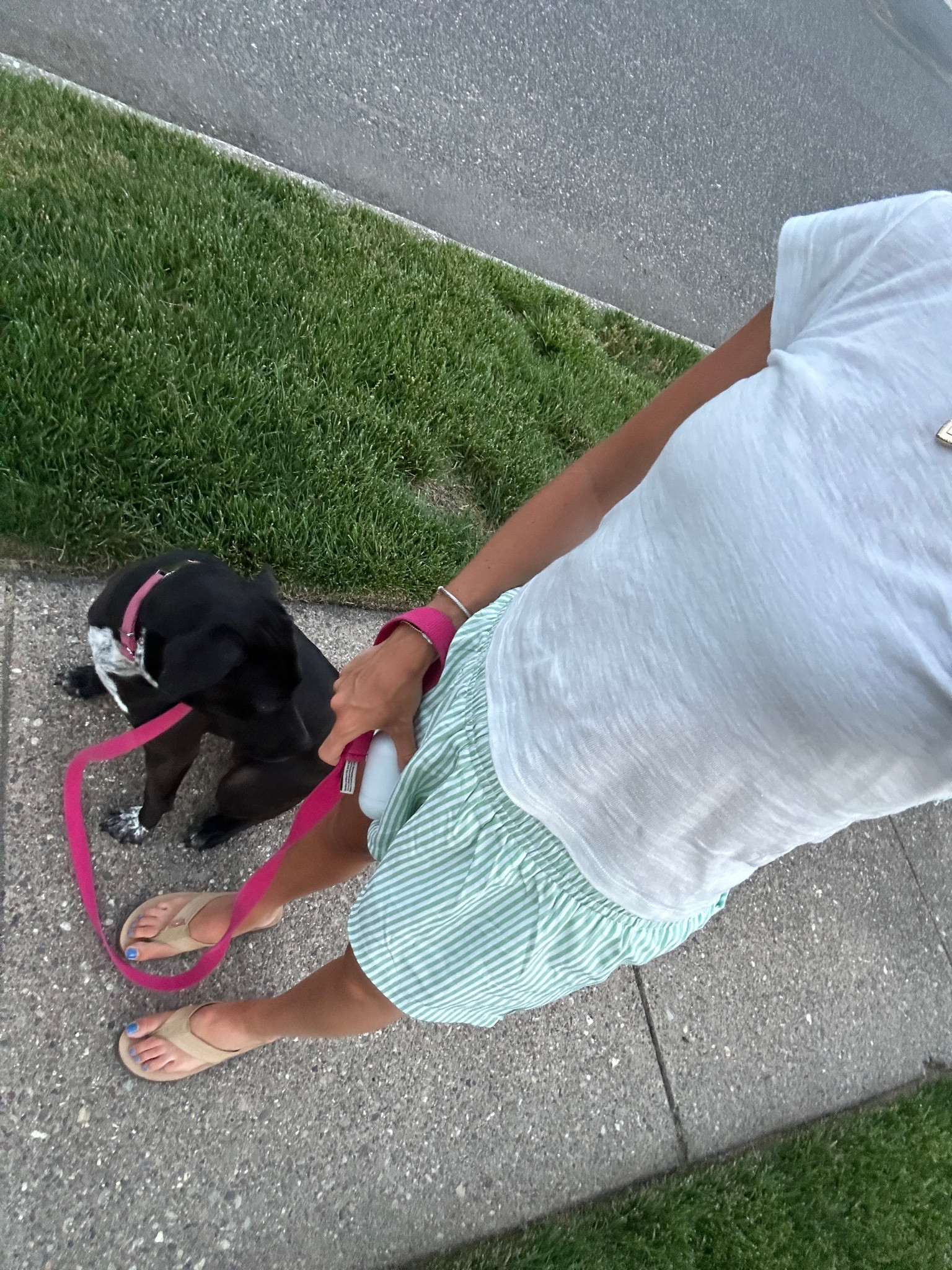 White tshirt with green stripe boxer shorts 

#LTKfindsunder50 #LTKActive #LTKstyletip