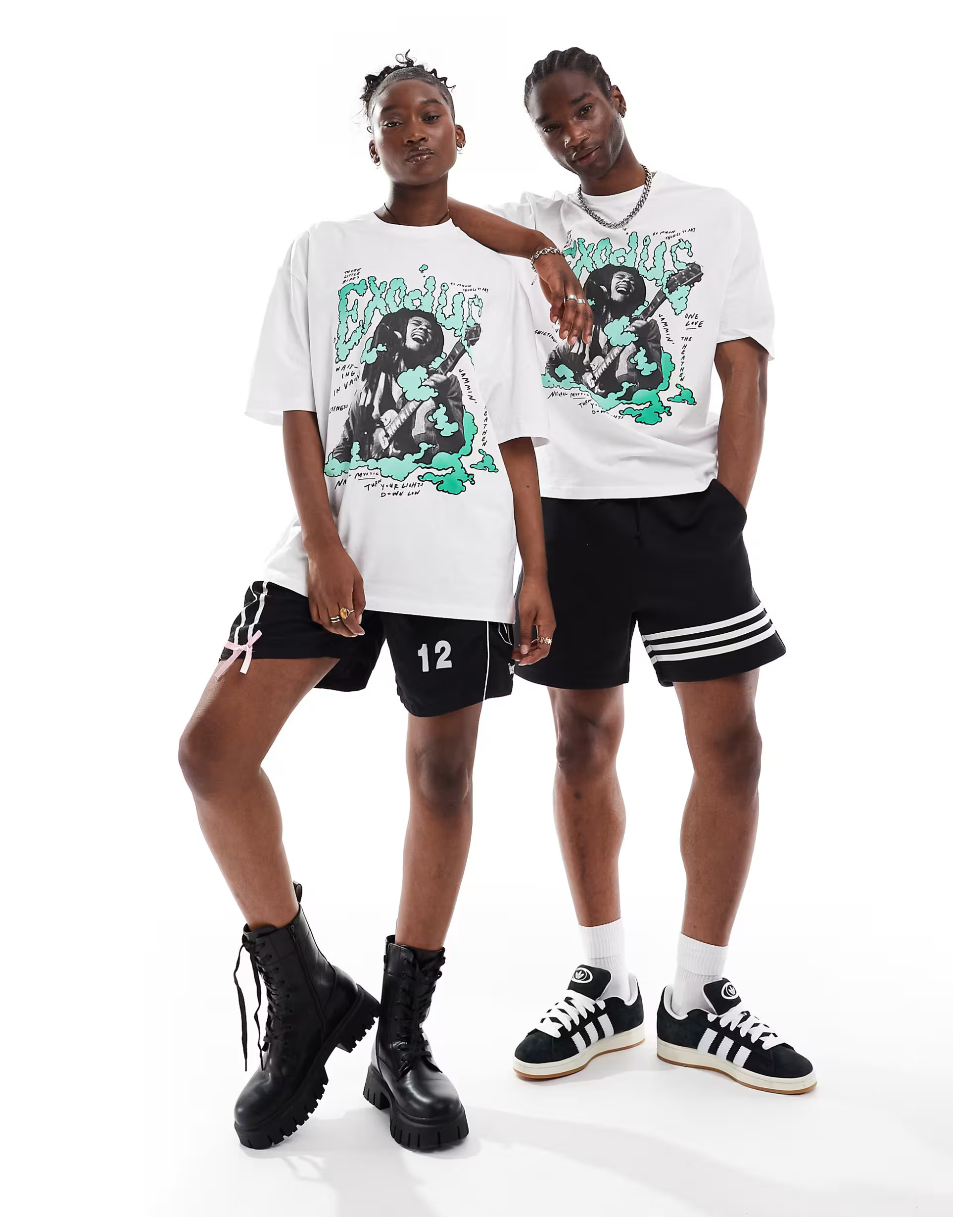 ASOS DESIGN unisex oversized license t-shirt with Bob Marley print in white | ASOS (Global)