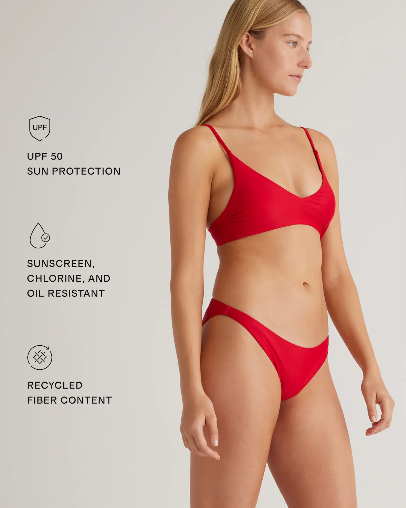 Italian V-Neck Bikini Top | Quince