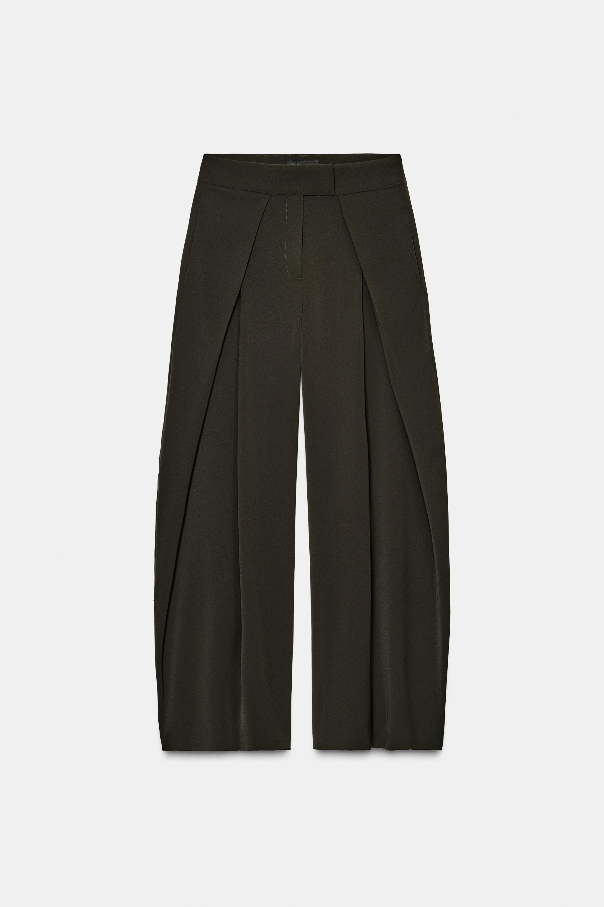 ZW COLLECTION FLOWY PLEATED PANTS | Zara US