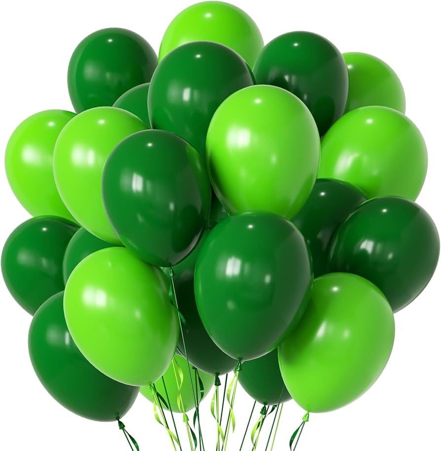 Green Balloons,12 Inch 50pcs Dark Green Lime Green Latex Balloons Green Party Decorations Balloon... | Amazon (US)