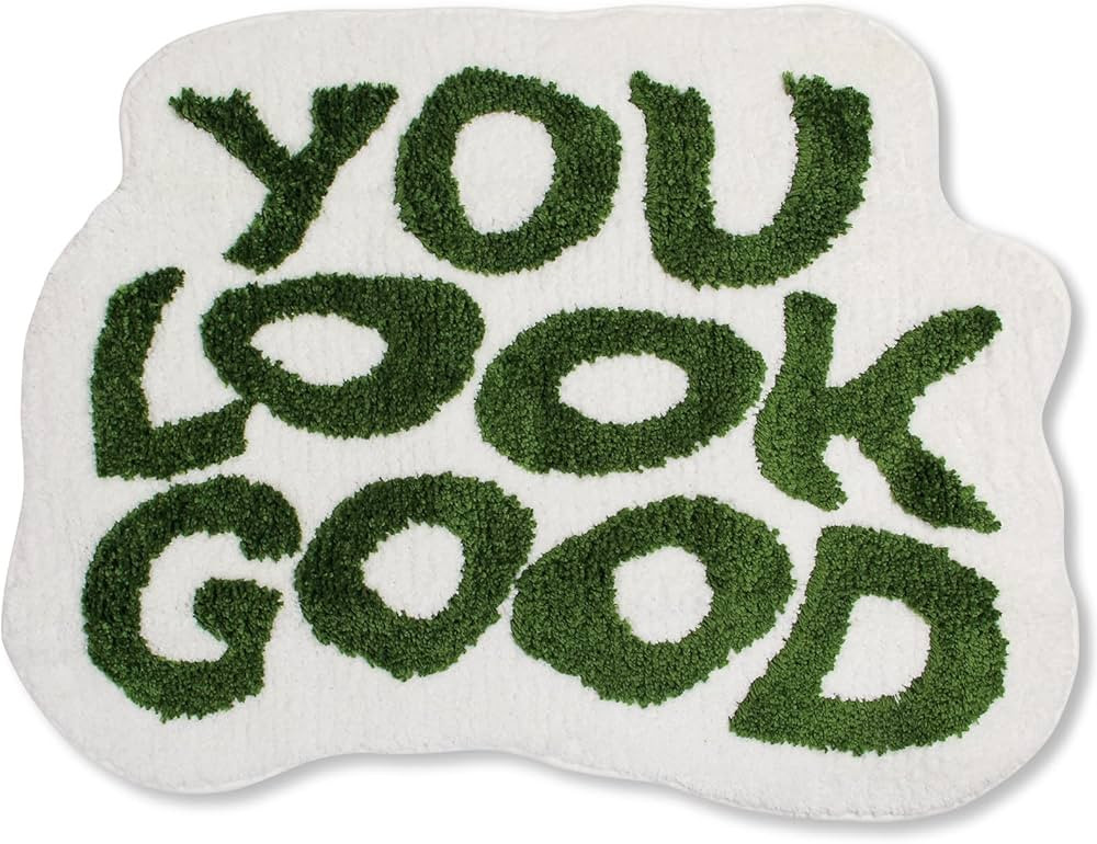MSTOFFY You Look Good Bath Mat Pink Cute Bathroom Rugs for Girls Microfiber Funny Shower Preppy B... | Amazon (US)