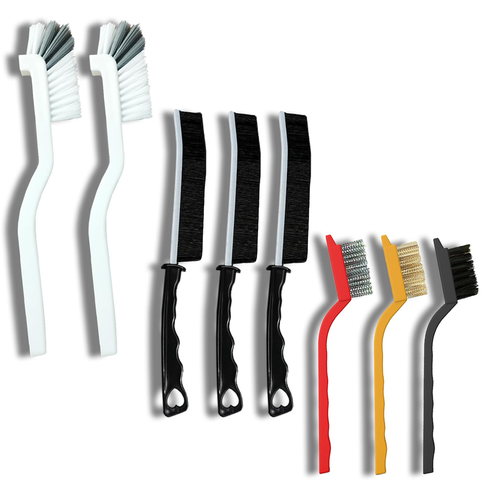 Crevice Cleaning Brush Set, Multi-Purpose Hard Bristle Brushes for Deep Cleaning Kitchen, Bathroo... | Amazon (US)