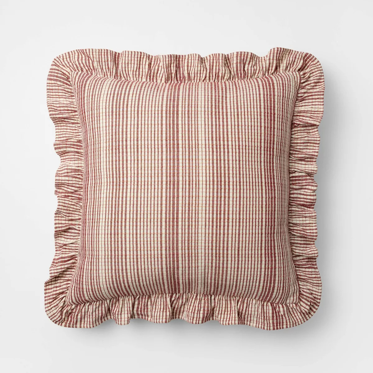 24"x24" Uneven Plaid with Ruffle Pillow - Threshold™ designed with Studio McGee | Target