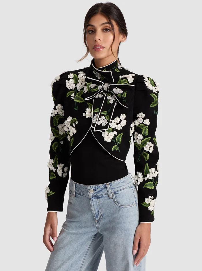 ADDISON BOW JACKET | Alice + Olivia