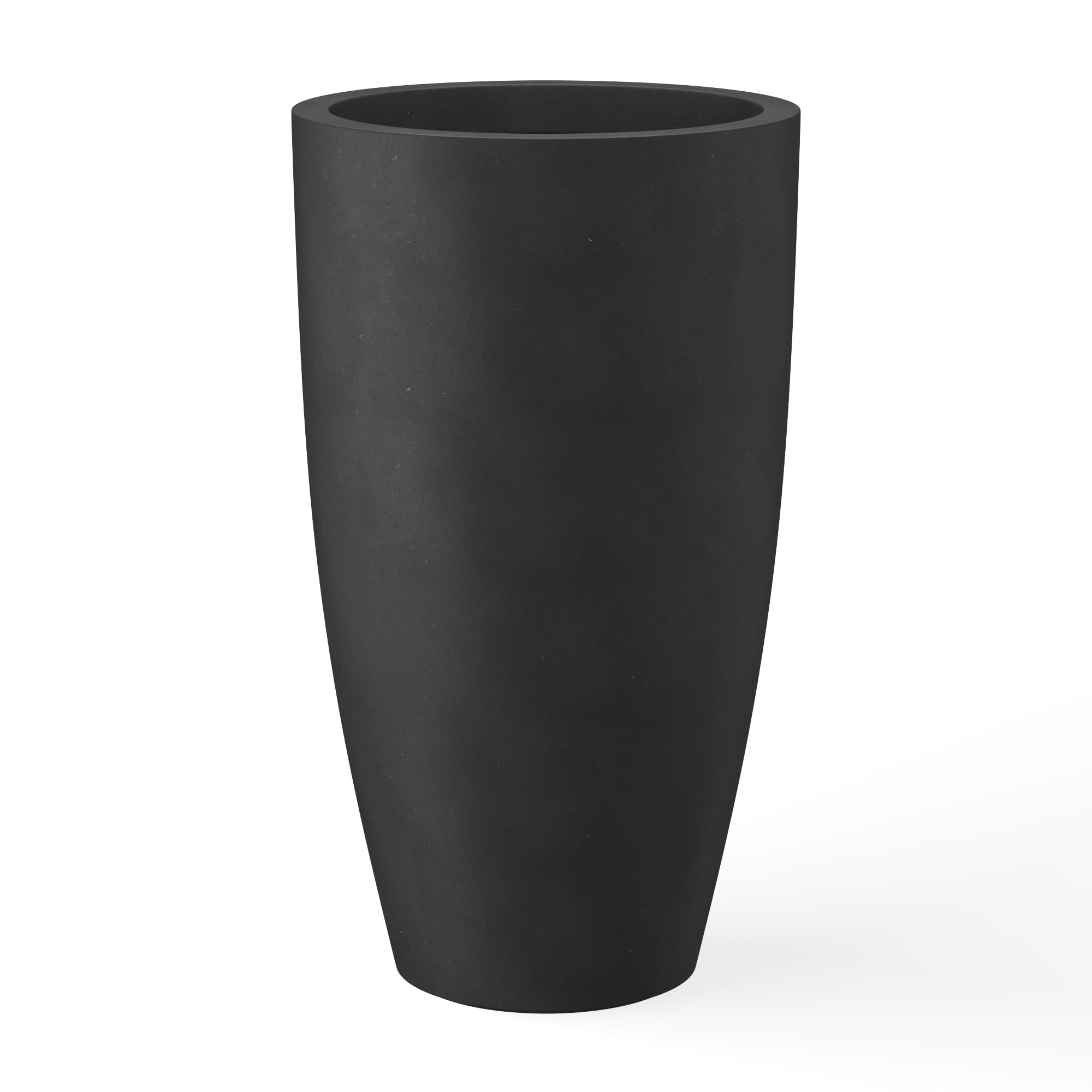 Kante 23.6" H Black Finish Concrete Tall Planters Large Outdoor Indoor Decorative Plant Pots with... | Amazon (US)