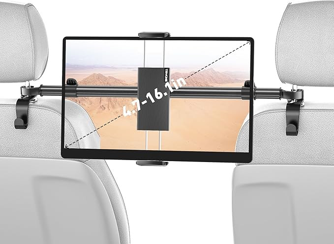 Tryone Car Tablet Holder Mount for iPad: Headrest Tablet Stand for Car Back Seat Compatible with ... | Amazon (US)