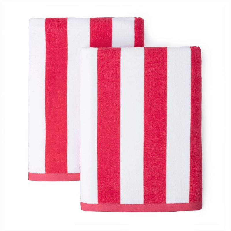 2pk Boardwalk Cabana Striped Beach Towels - Martha Stewart | Target