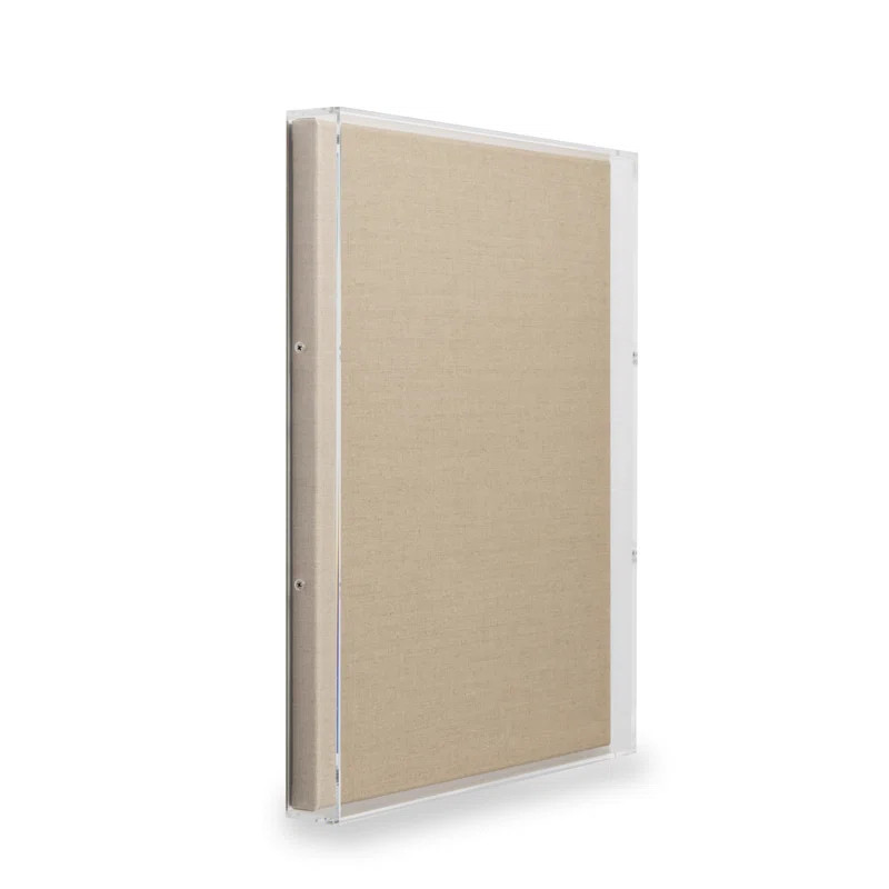 Modern Acrylic Shadowbox with Linen Canvas 2" Depth | UV Grade | Wayfair North America