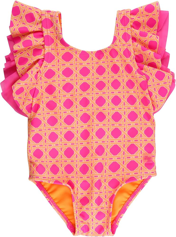 RuffleButts® Baby/Toddler Girls Ruffle Strap One Piece Swimsuit w/UPF 50+ Sun Protection | Amazon (US)