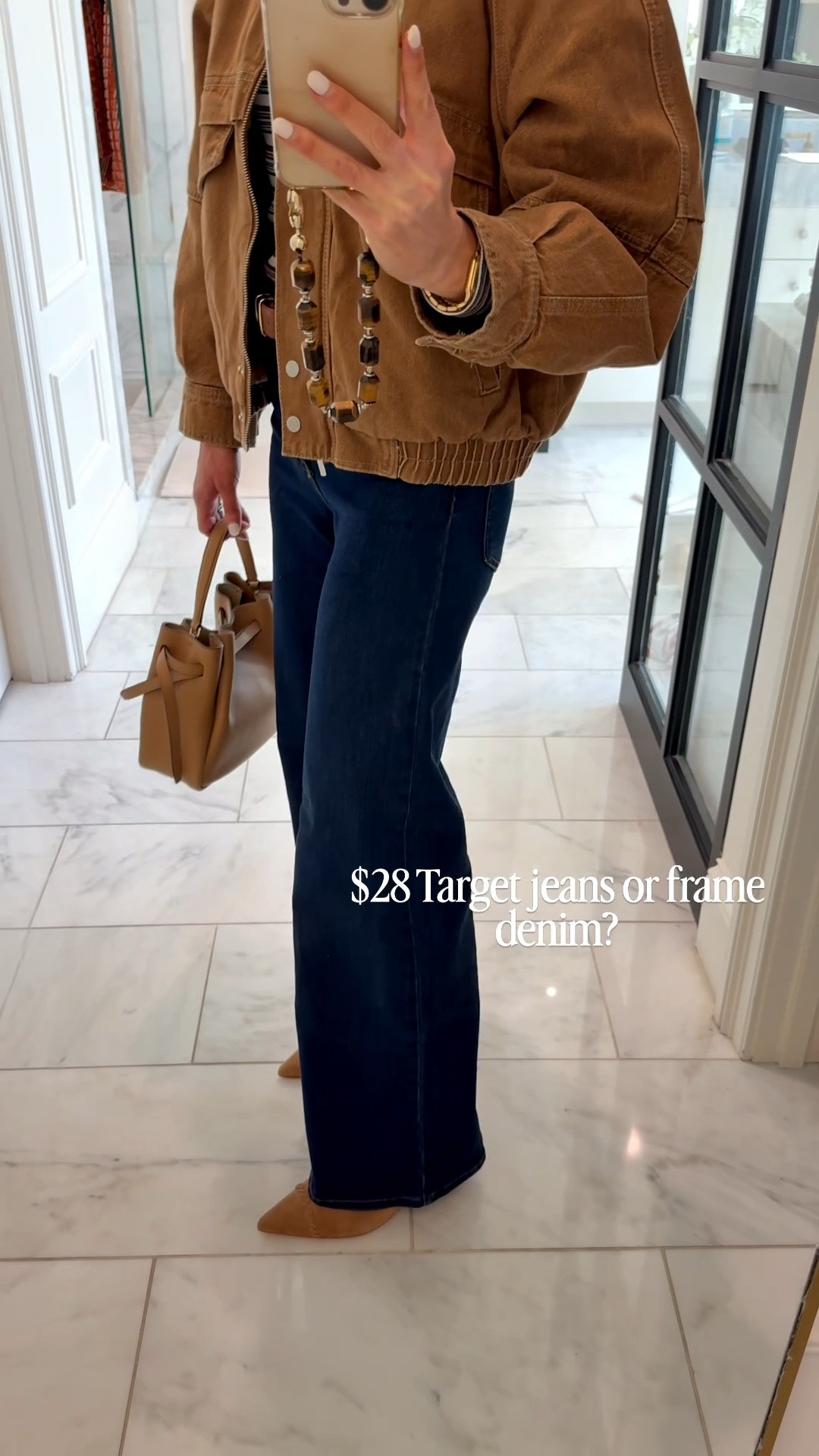 Target denim OOTD! These could be the best jeans Target has ever made. I’m 5’7 wearing size 2/25, fit tts.

#LTKootd #LTKSeasonal