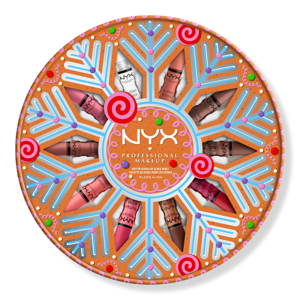NYX Professional Makeup Holiday Butter Gloss Vault Lip Gloss - Frosted Cookie Butter | Ulta