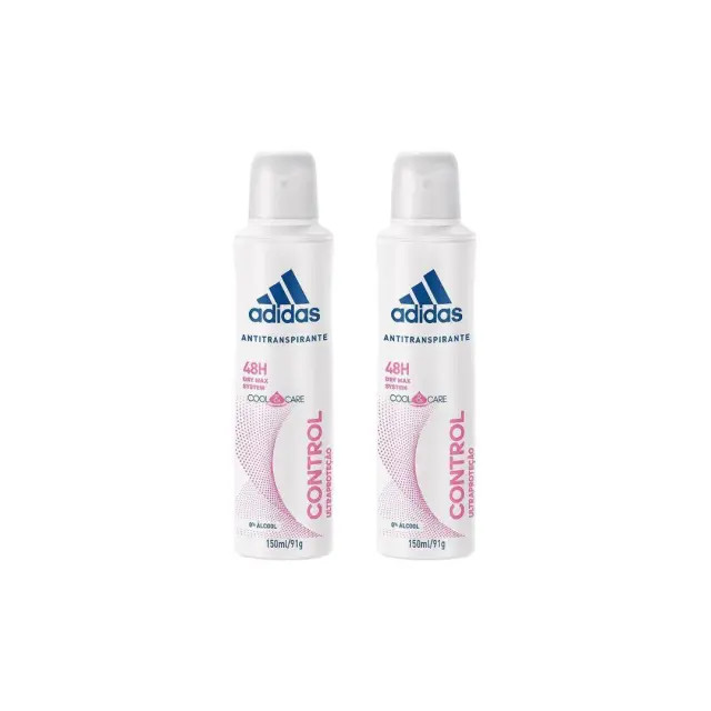 DESODORANTE AERO ADIDAS 150ML FEM CONTROL-KIT C/2UN | DrogaRaia (BR)