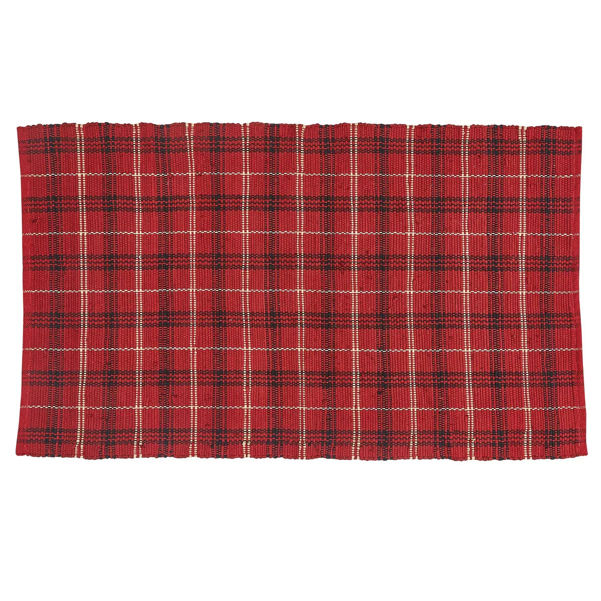 Park Designs Farmhouse Red Plaid Chindi Rag Rug 3 ft X 5 ft | Target