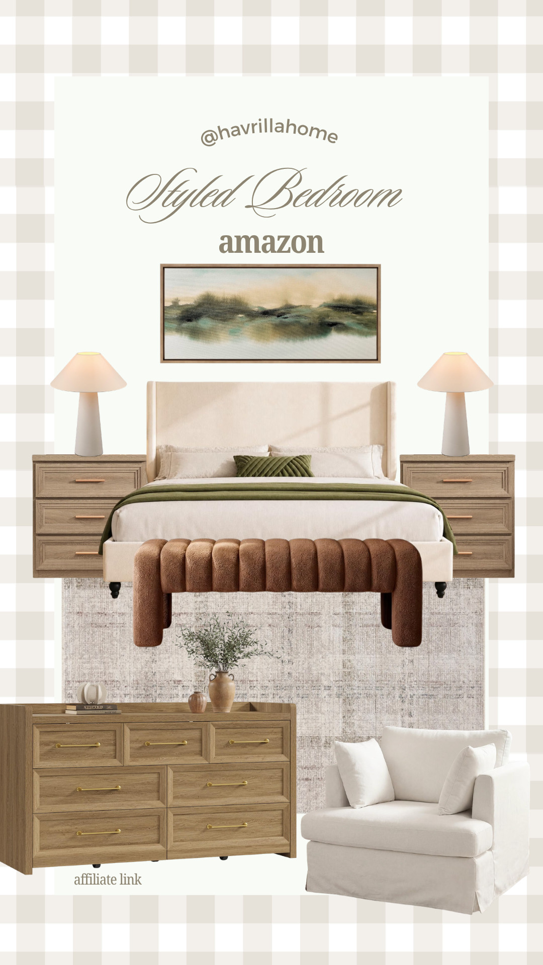 Amazon bedroom furniture, Amazon bedroom decor, Amazon home finds, neutral bedroom decor, cozy bedroom ideas, styled bedroom inspiration, bedroom furniture finds, neutral upholstered bed, wood nightstands, bedroom bench, neutral area rug, bedroom dresser, accent chair, bedroom wall art, warm neutral bedroom, organic modern bedroom, transitional bedroom decor, affordable bedroom makeover

#LTKHome