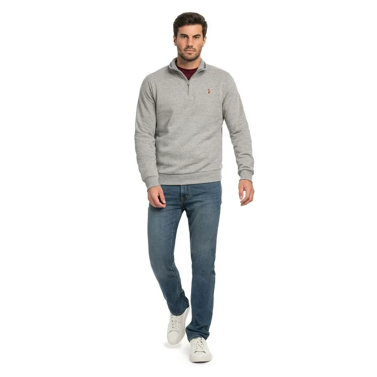 U.S. Polo Assn. Men's Fleece Quarter Zip Pullover | Walmart (US)