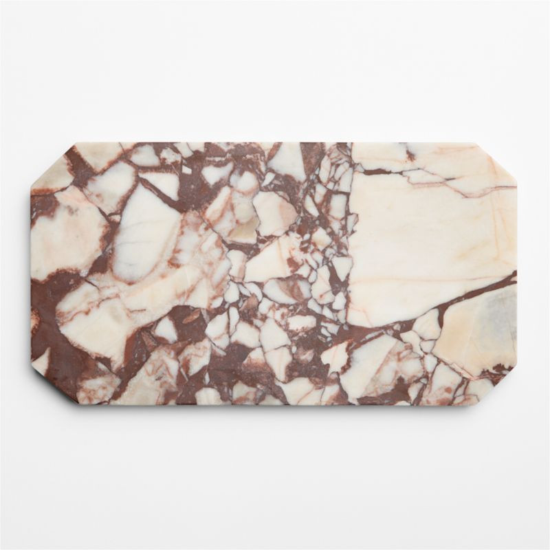Burgundy Marble Serving Board | Crate & Barrel