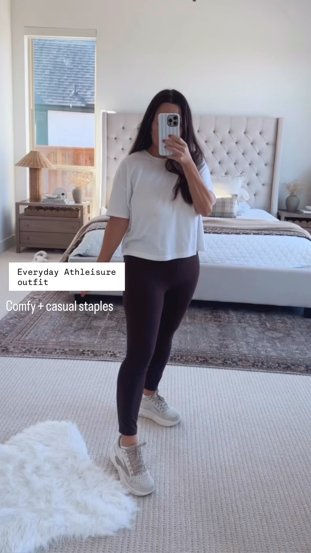 Easy everyday athleisure outfit that I keep reaching for lately. These brown leggings are buttery soft and pair perfectly with an oversized white tee and neutral sneakers for a comfy casual look that still feels put together. The sneakers are incredibly comfortable for walking, errands, travel days, or everyday wear and they come in several colors. This is one of those simple outfits that works year-round and always feels effortless. Everything is linked in my LTK including similar options if something sells out. Comfy everyday athleisure outfit I’ve been wearing nonstop lately. Follow me on LTK for daily fashion, home decor & Amazon finds.

#LTKvlog #LTKSaleAlert #LTKootd