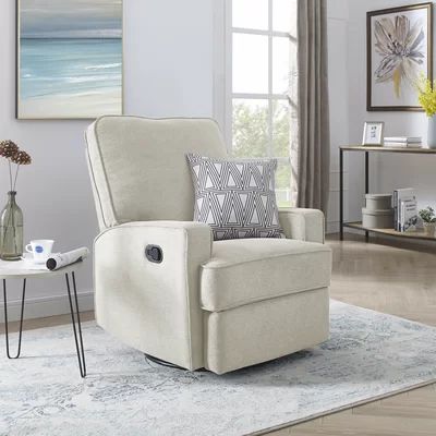 Copes Reclining Glider Harriet Bee Upholstery Color: Shell | Wayfair North America