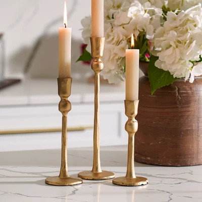 Gold Iron Taper Holder Set | MJHome